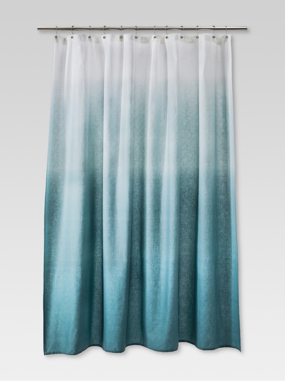 Threshold White and Teal Ombre Shower Curtain